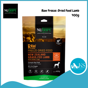 Nutripe Raw Freeze Dried New Zealand Grass-fed Lamb with Lamb Green Tripe Formula Dog 400g