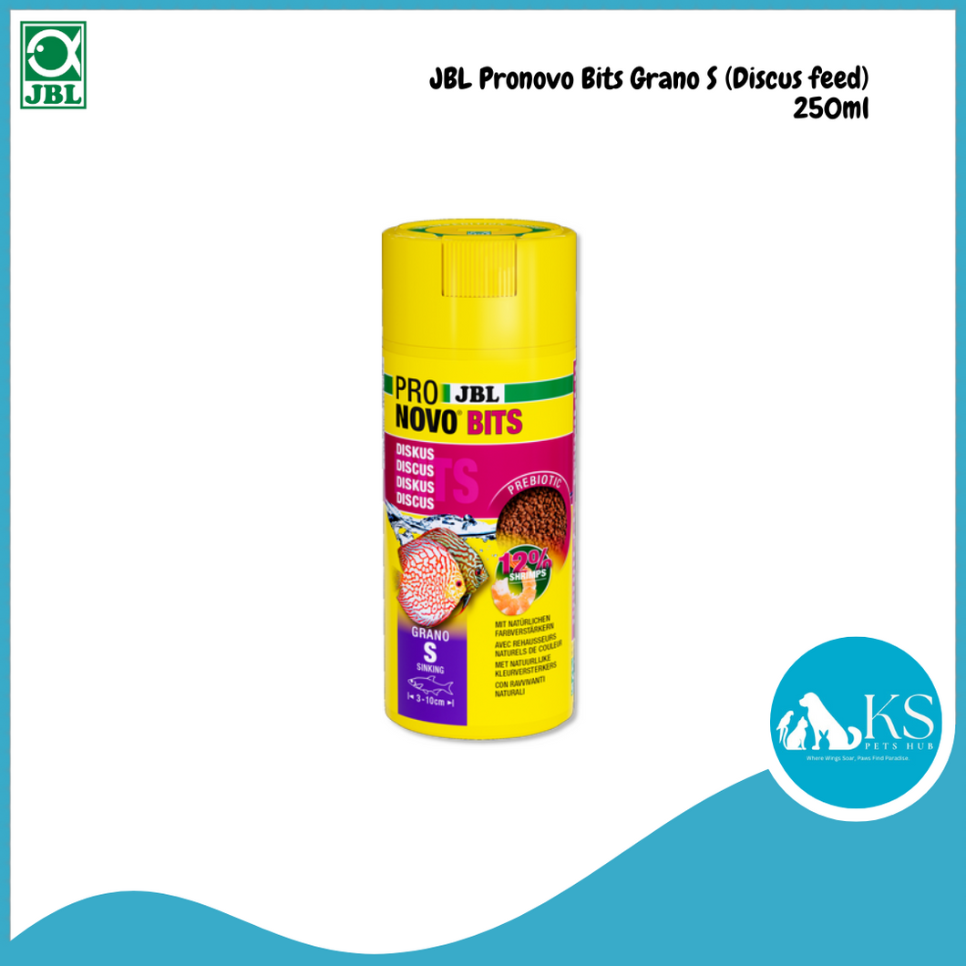 JBL Pronovo Bits Grano S (Discus feed) 250ml / 1000ml Fish Feed Fish & Aquatic