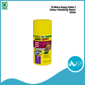 JBL ProNovo Guppy Flakes S (Colour Enhancing Flakes) Fish Feed 100ml / 250ml