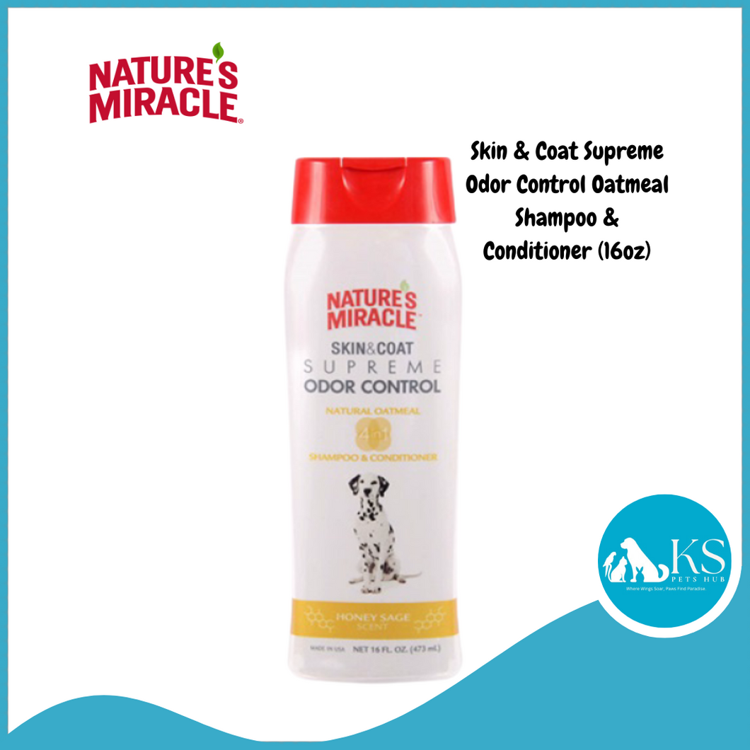 Nature's Miracle Skin & Coat Supreme Odor Control - Oatmeal Shampoo & Conditioner 16oz