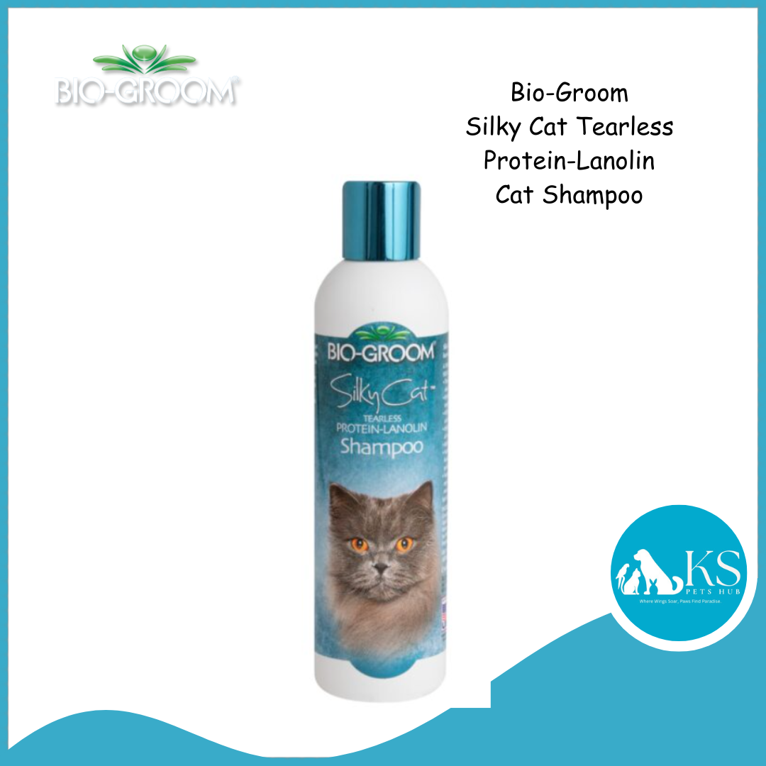 Bio Groom Silky Cat Tearless Protein Lanolin Shampoo 8oz 236ml