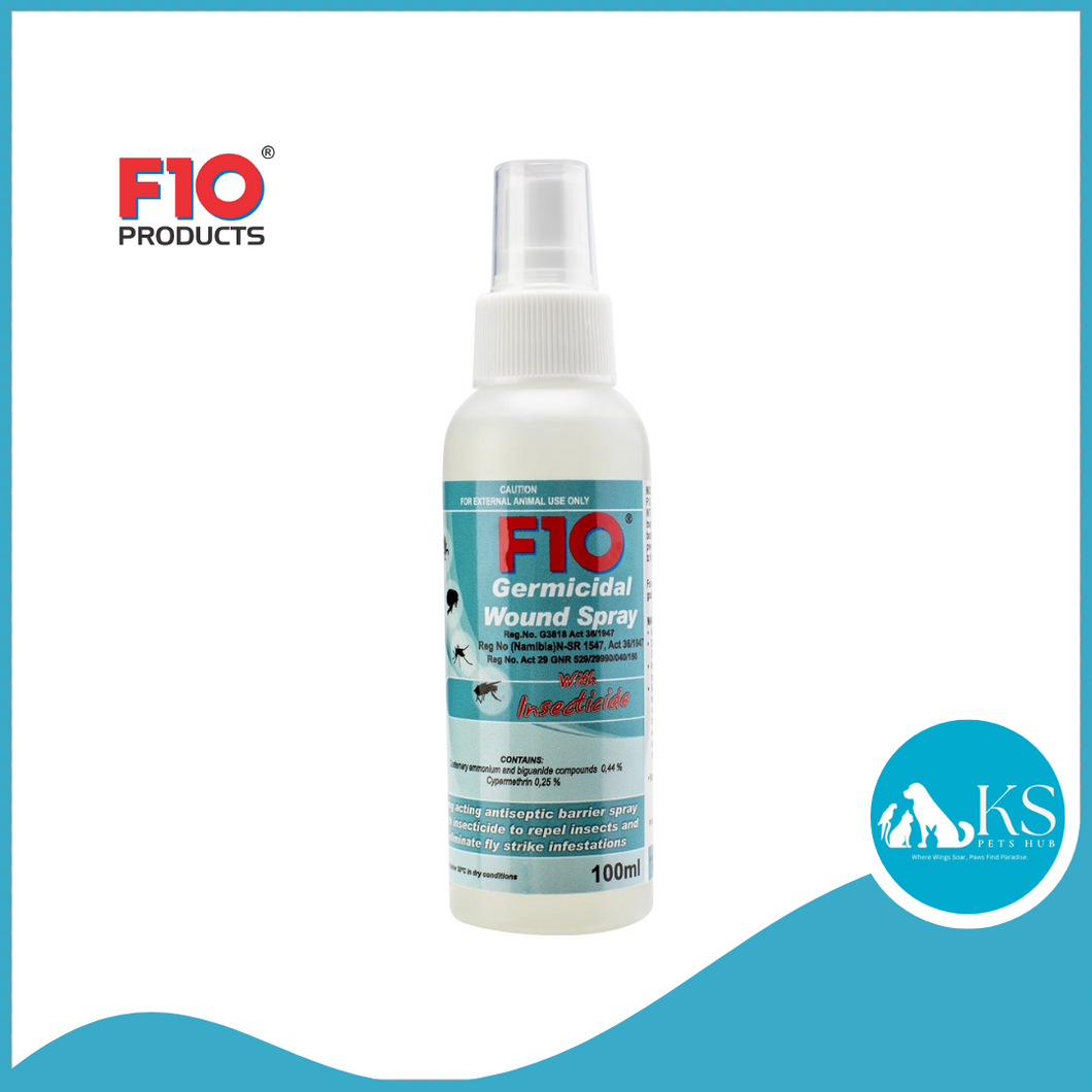F10 Wound Spray with Insecticide for Dogs 100ml