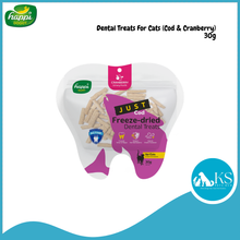 Load image into Gallery viewer, Happi Skippi Just Freeze-dried Dental Treats For Cats 30g Cranberry Catnip Chicken Duck Cod Salmon