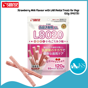 Sunrise Strawberry Milk Flavour with LAB Dental Treats for Dogs 120g