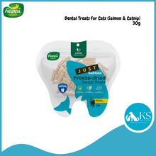 Load image into Gallery viewer, Happi Skippi Just Freeze-dried Dental Treats For Cats 30g Cranberry Catnip Chicken Duck Cod Salmon