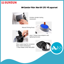 Load image into Gallery viewer, SUNSUN HW Canister Filter (Non UV) (2ft-4ft aquarium) Fish &amp; Aquatic