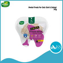 Load image into Gallery viewer, Happi Skippi Just Freeze-dried Dental Treats For Cats 30g Cranberry Catnip Chicken Duck Cod Salmon