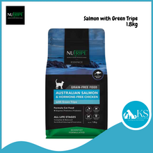 Load image into Gallery viewer, Nutripe Essence Australian Salmon and Hormone-Free Chicken with Green Tripe 200g / 1.8kg Cat Feed