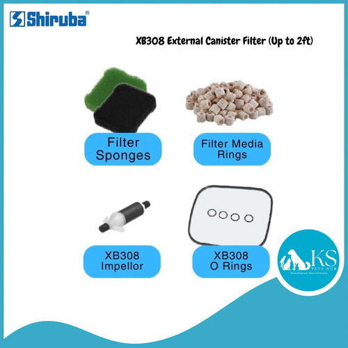 SHIRUBA XB308 External Canister Filter (Up to 2ft) Fish & Aquatic
