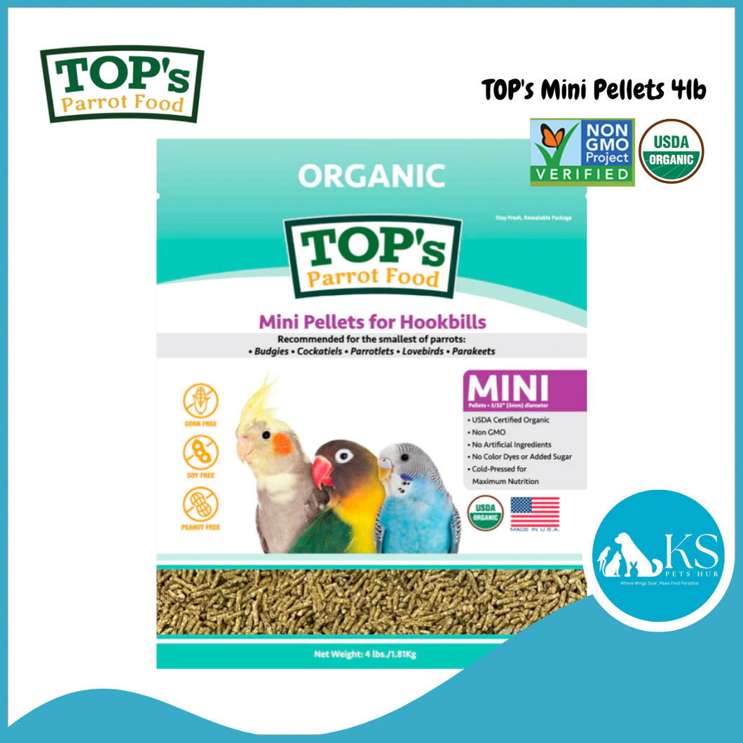 TOP's Mini Hookbills 1lb / 4lb Parrot Bird Feed