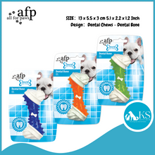 Load image into Gallery viewer, AFP - All For Paws - Dental Bone Dog Chew Teething Puppy - Blue Green Orange