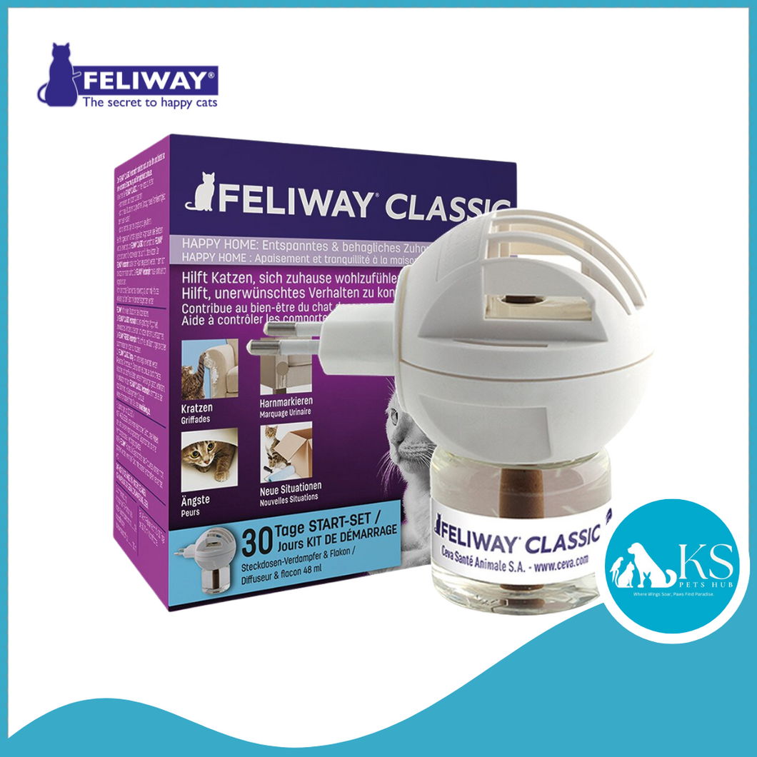 FELIWAY Classic Diffuser Starter Kit & Refills For Cats