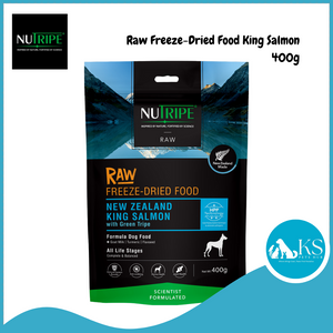 Nutripe Raw Freeze Dried New Zealand King Salmon with Green Tripe Formula Dog 400g