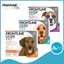 Load image into Gallery viewer, Frontline Plus Spot-On Flea &amp; Ticks Prevention 3s / 6s Applicator For Dogs