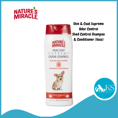 Nature's Miracle Skin & Coat Supreme Odor Control - Shed Control Shampoo & Conditioner 16oz