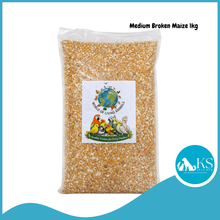 Load image into Gallery viewer, [WOLA] World Of Living Animals Fine &amp; Medium Broken Corn / Maize Bits 1kg – Fresh, Clean &amp; Ready for Feeding 1kg Chicken Bird Feed