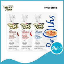 Load image into Gallery viewer, Purina Fancy Feast Broths Classic Wet Cat Food 40g Assorted