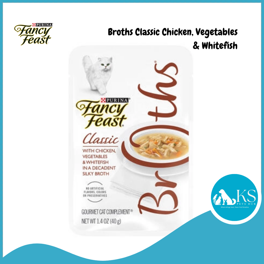 Purina Fancy Feast Broths Classic Wet Cat Food 40g Assorted
