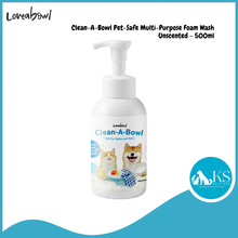 Load image into Gallery viewer, Loveabowl Clean‑A‑Bowl Pet‑Safe Multi‑Purpose Foam Wash 500ml | Unscented &amp; Apple | Safe for Pets | Bowl &amp; Toy Cleaner