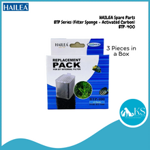 Load image into Gallery viewer, HAILEA Spare Parts - BTP Series (200-1000L/Hr) (Filter Sponge + Activated Carbon) Fish &amp; Aquatic