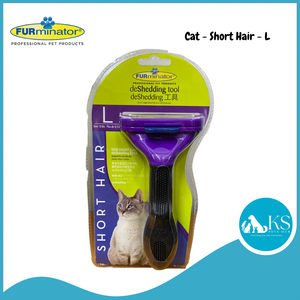 Furminator Deshedding Tool Cat Short Hair - L