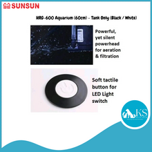 Load image into Gallery viewer, SUNSUN HRG-600 Aquarium (60cm) - Tank Only (Black / White) Fish &amp; Aquatic