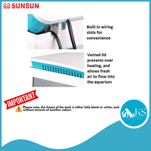 Load image into Gallery viewer, SUNSUN HRG-600 Aquarium (60cm) - Tank Only (Black / White) Fish &amp; Aquatic