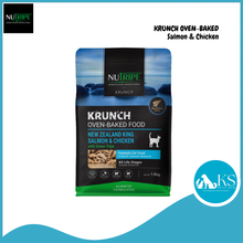 Load image into Gallery viewer, [CAT - KRUNCH] Nutripe Oven-Baked NZ King Salmon &amp; Chicken/NZ Hormone-Free Chicken &amp; Beef with Green Tripe Cat Dry Food 1.6kg / 5.5kg