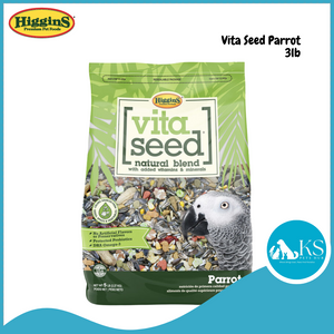 Higgins Vita Seed Parakeet Conure Lovebird Cockatiel 2.5lb / Parrot 3lb/ California Blend 5lb Bird Feed