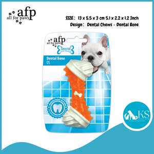 AFP - All For Paws - Dental Bone Dog Chew Teething Puppy - Blue Green Orange