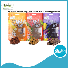 Load image into Gallery viewer, DENTALIGHT Vital Fiber Wellbar Dog Chew Treats, Real Fruit &amp; Veggie Blend Fight Bad Breath, Grain-free, 8pcs, 80g