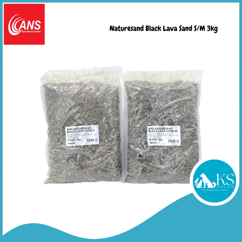 ANS Naturesand Black Lava Sand S/M 3kg Fish & Aquatic