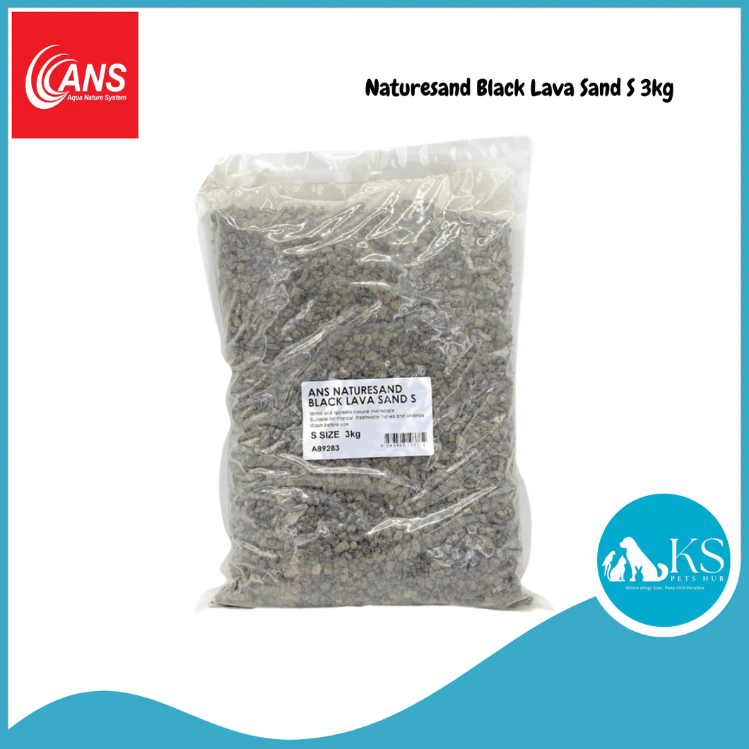 ANS Naturesand Black Lava Sand S/M 3kg Fish & Aquatic