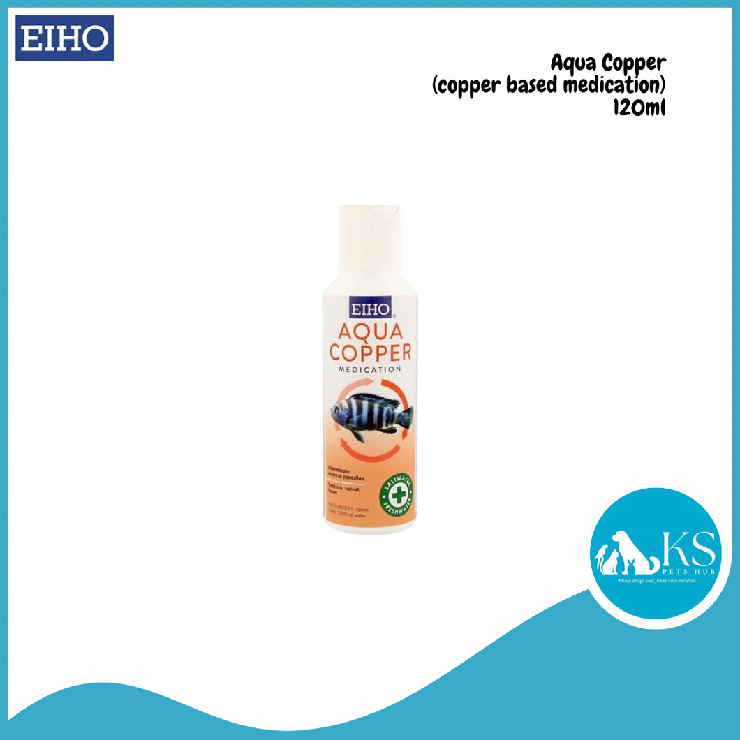 EIHO Aqua Copper (copper based medication) 120ml / 250ml / 500ml Fish & Aquatic