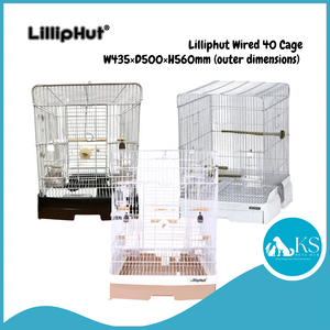 Liliphut Bird Cage 40 Wired - Black White Brown - Parrot Bird Cage