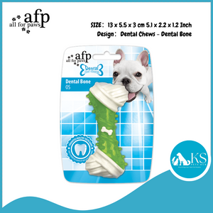 AFP - All For Paws - Dental Bone Dog Chew Teething Puppy - Blue Green Orange