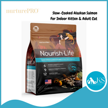 Load image into Gallery viewer, NurturePro Cat Nourish Life Alaskan Salmon Indoor Kitten &amp; Adult Formula 300g/4lb/12.5lb  Dry Cat Food