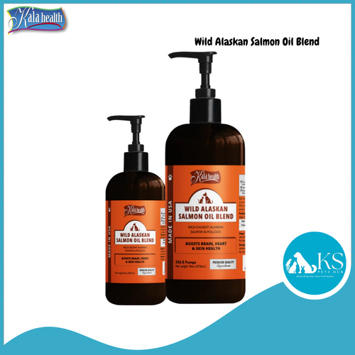 Kala Health Wild Alaskan Salmon Oil Blend 8oz & 16oz For Cats & Dogs