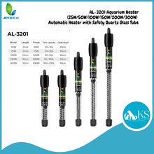 Load image into Gallery viewer, Jeneca AL-3201 Aquarium Heater (25W/50W/100W/150W/200W/300W) – Automatic Heater with Safety Quartz Glass Tube