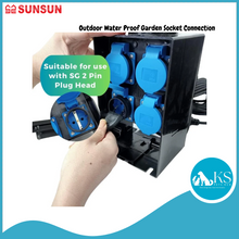 Load image into Gallery viewer, SUNSUN Outdoor Water Proof Garden Socket Connection Fish &amp; Aquatic
