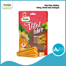 Load image into Gallery viewer, DENTALIGHT Vital Fiber Wellbar Dog Chew Treats, Real Fruit &amp; Veggie Blend Fight Bad Breath, Grain-free, 8pcs, 80g