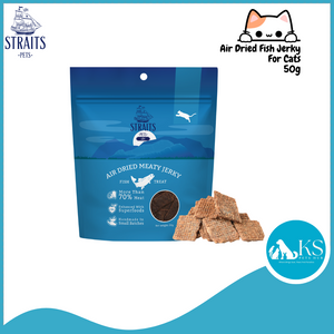 [ CAT ] Straits Pets Air Dried Meaty Jerky 50g - 5 Flavors Dog Treats - Chicken Lamb Beef Fish Duck