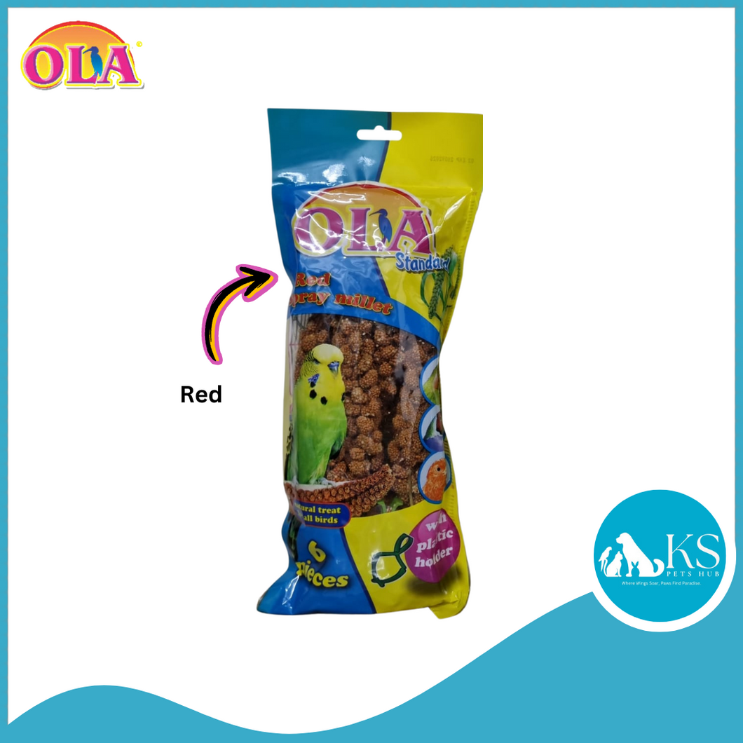 OLA Standard Spray Millet 6pcs - Yellow & Red Bird Feed