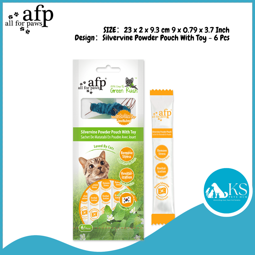 AFP - All For Paws - Silvervine Powder Pouch With Toy - 6 Pcs