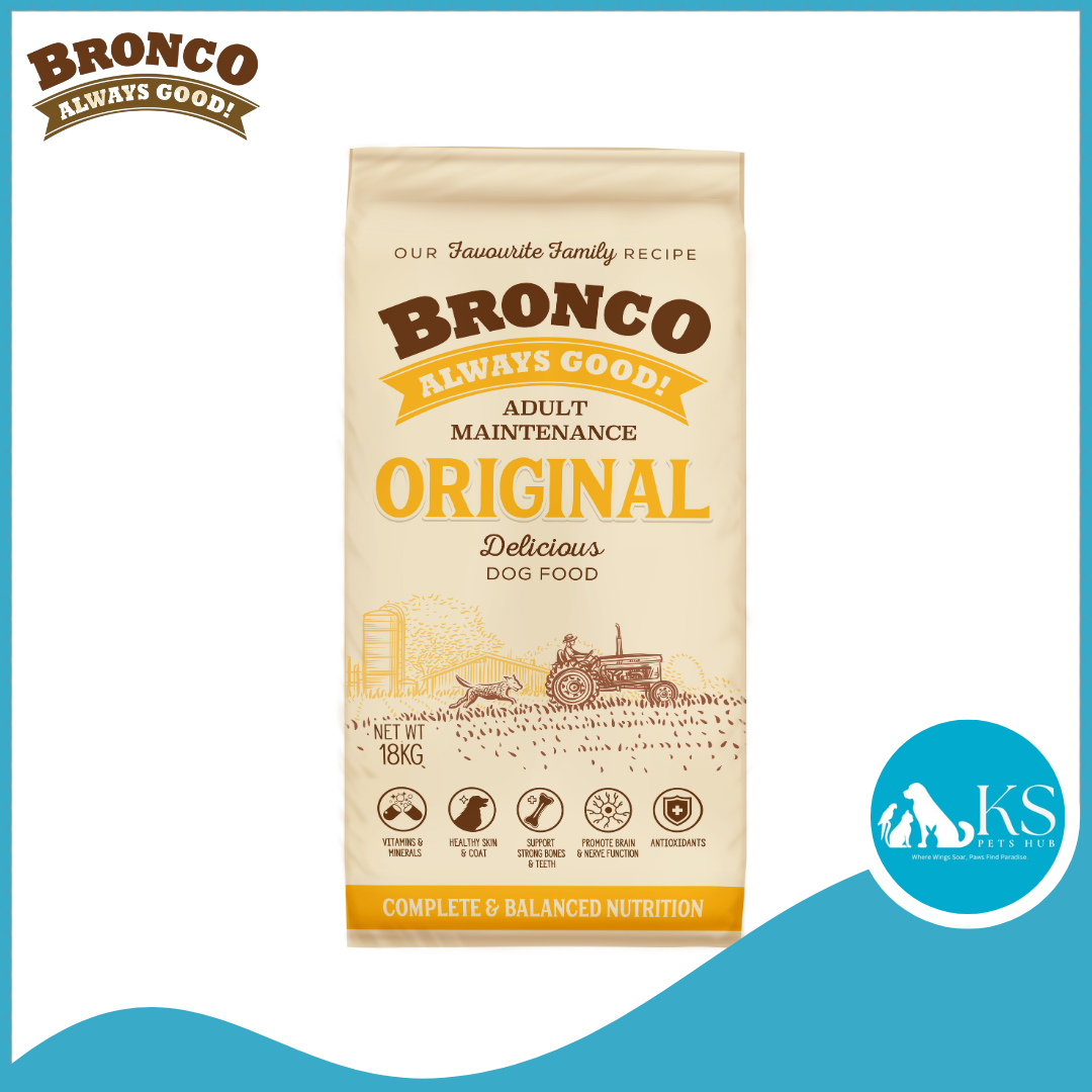 Broncopet Bronco Original Adult Maintenance 18kg Dog Feed – KS Pets Hub