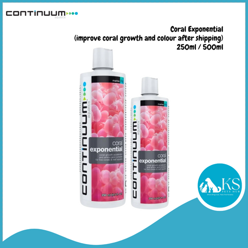 CONTINUUM Coral Exponential (improve coral growth and colour after shipping) 250ml / 500ml Fish & Aquatic