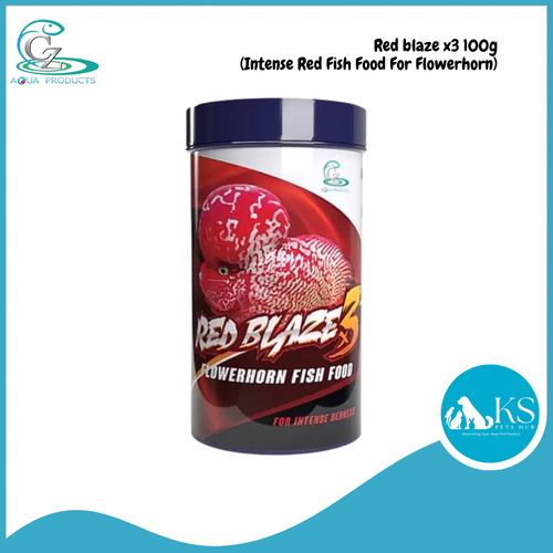 CZ Aqua Red blaze x3 100g (Intense Red Fish Food For Flowerhorn) Fish & Aquatic