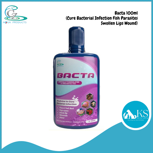 CZ Aqua Bacta 100ml (Cure Bacterial Infection Fish Parasites Swollen Lips Wound) Fish & Aquatic