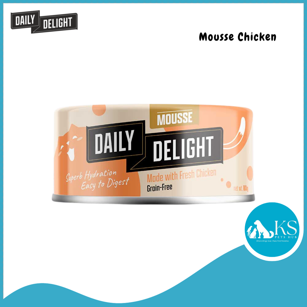 Daily Delight Mousse Canned Cat Food 70g x 24 (Carton) Cat Feed