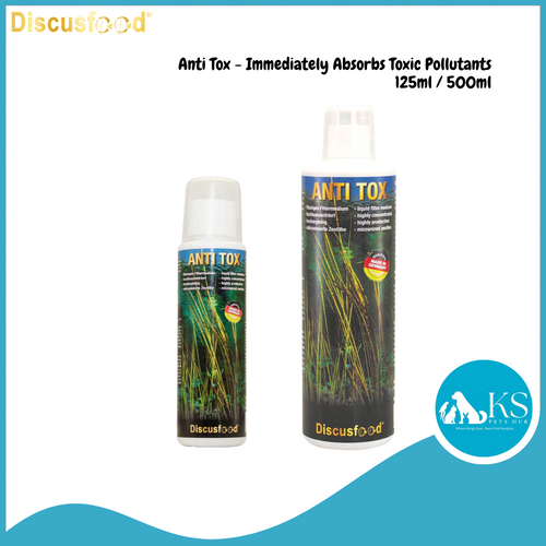 DiscusFood Anti Tox - Immediately Absorbs Toxic Pollutants 125ml / 500ml Fish & Aquatic